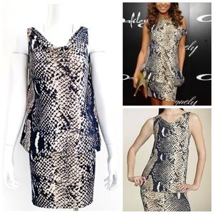 Diane von Furstenberg Mercedes Snakeskin Silk Dress – Size 6